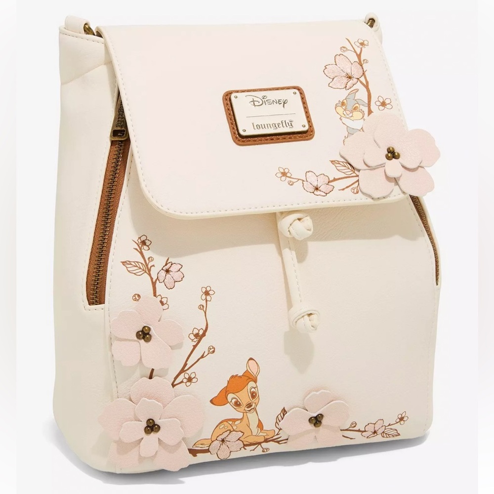 Loungefly Disney Bambi Cherry Blossom Flap Mini Backpack
